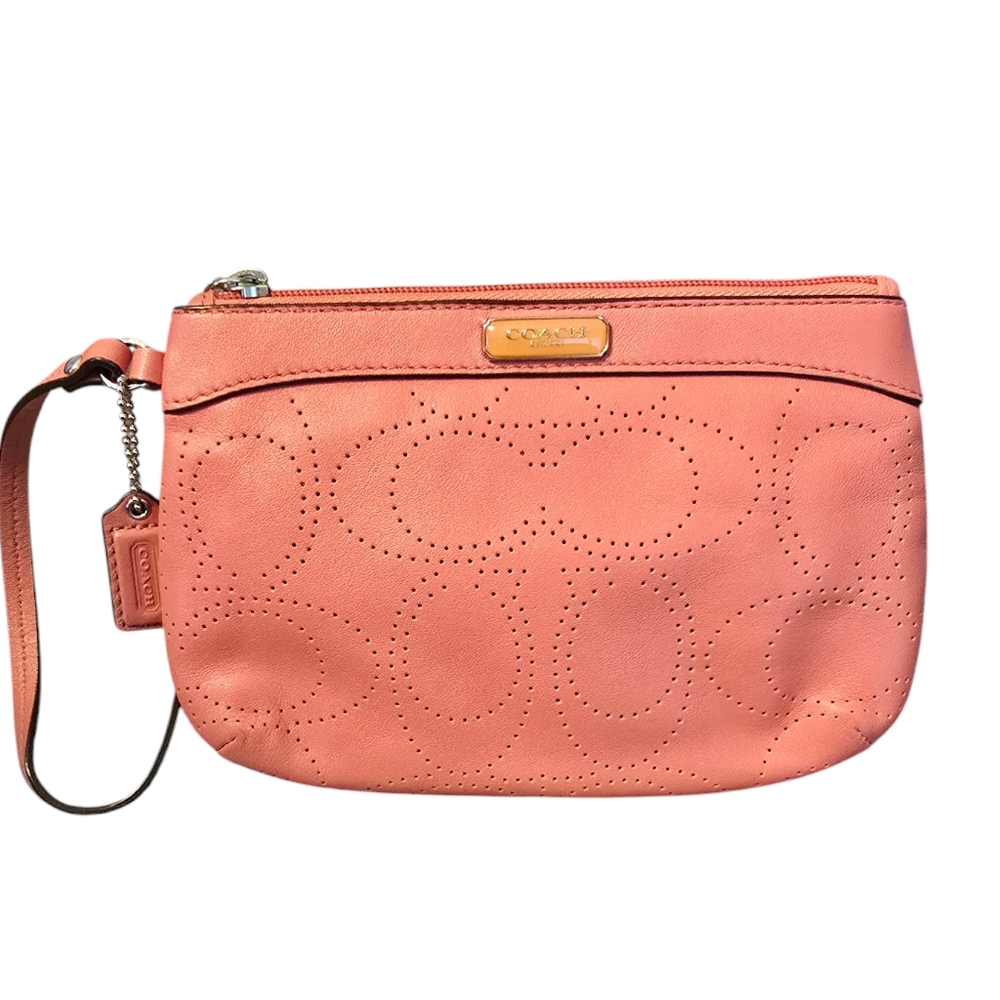 Coach Pink Wristlet Bag